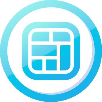 diseño sólido azul degradado icono vector