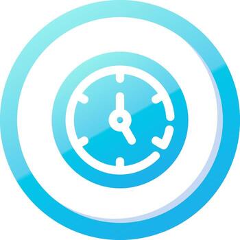 Timer Solid Blue Gradient Icon vector