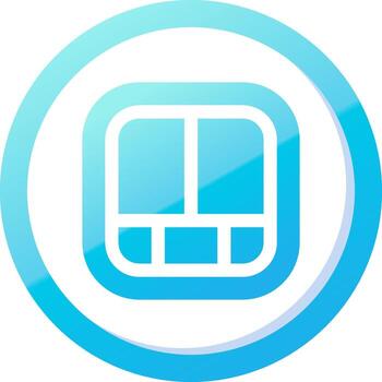diseño sólido azul degradado icono vector
