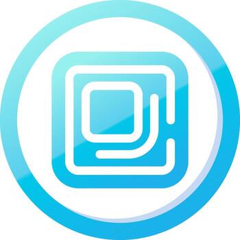 Full screen Solid Blue Gradient Icon vector