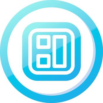 diseño sólido azul degradado icono vector