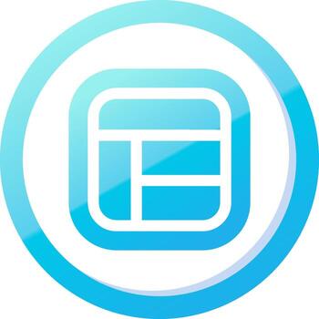 diseño sólido azul degradado icono vector