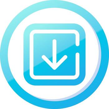 Arrow Solid Blue Gradient Icon vector
