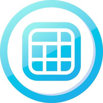 diseño sólido azul degradado icono vector