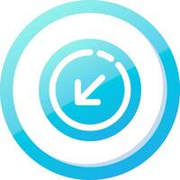 Down arrow Solid Blue Gradient Icon vector