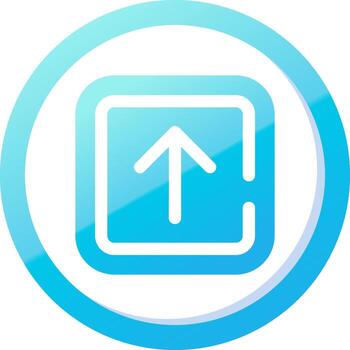 Arrow Solid Blue Gradient Icon vector
