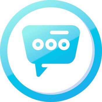 Message Solid Blue Gradient Icon vector