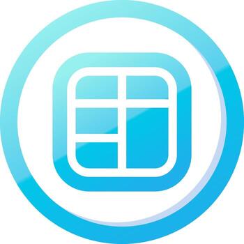 diseño sólido azul degradado icono vector