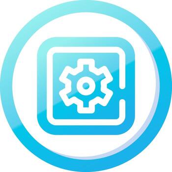 ajuste sólido azul degradado icono vector