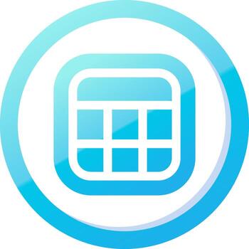 Layout Solid Blue Gradient Icon vector