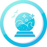 Crystal ball Solid Blue Gradient Icon vector