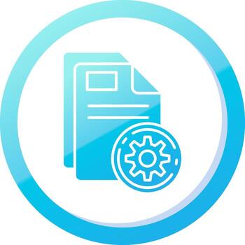 preparar sólido azul degradado icono vector