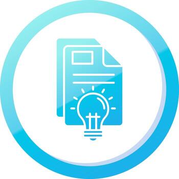 idea sólido azul degradado icono vector