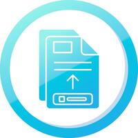 Upload Solid Blue Gradient Icon vector