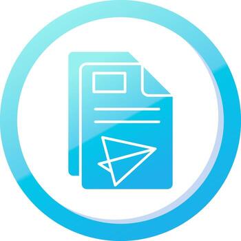 Send Solid Blue Gradient Icon vector