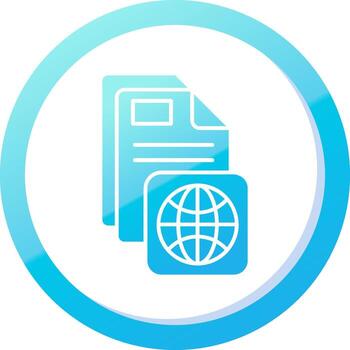 Internet Solid Blue Gradient Icon vector