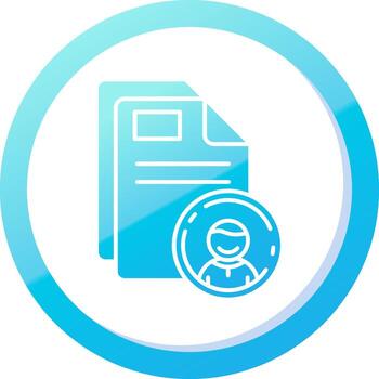 Identification Solid Blue Gradient Icon vector