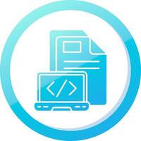 Coding Solid Blue Gradient Icon vector