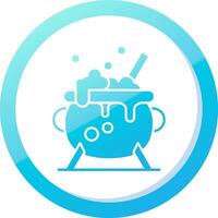 Cauldron Solid Blue Gradient Icon vector