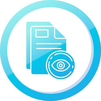 Read Solid Blue Gradient Icon vector