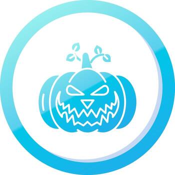 Pumpkin Solid Blue Gradient Icon vector