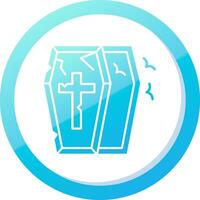 Coffin Solid Blue Gradient Icon vector