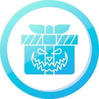 regalo sólido azul degradado icono vector