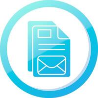 Email Solid Blue Gradient Icon vector