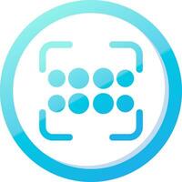 Reorder dots horizontal Solid Blue Gradient Icon vector