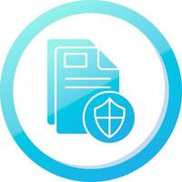 Protect Solid Blue Gradient Icon vector