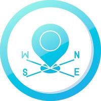 Corrdinate Solid Blue Gradient Icon vector