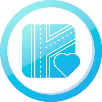 Like Solid Blue Gradient Icon vector