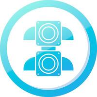 Traffic light Solid Blue Gradient Icon vector