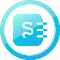 Notepad sketchpad Solid Blue Gradient Icon vector