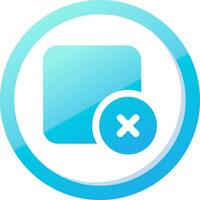 Delete square Solid Blue Gradient Icon vector