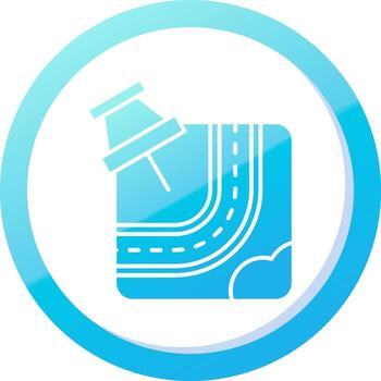 Mark Solid Blue Gradient Icon vector