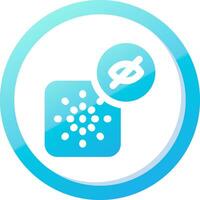 esconder cuadrícula sólido azul degradado icono vector