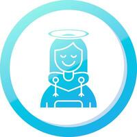 Angel Solid Blue Gradient Icon vector