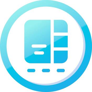 Gallery view Solid Blue Gradient Icon vector