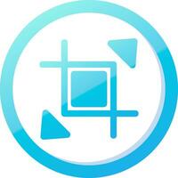 Expand crop resize Solid Blue Gradient Icon vector