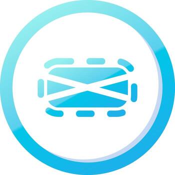 Elipse frame Solid Blue Gradient Icon vector