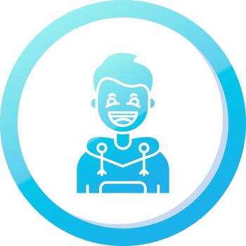 FALSE Solid Blue Gradient Icon vector