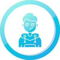mentiroso sólido azul degradado icono vector