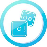 Dice Solid Blue Gradient Icon vector