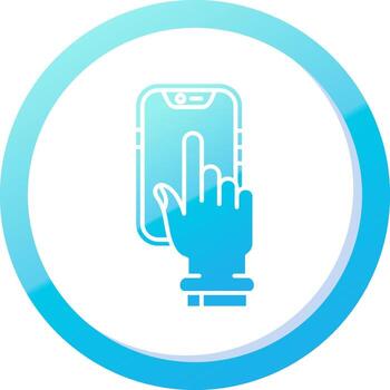 Touch Device Solid Blue Gradient Icon vector