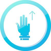 Three Fingers Up Solid Blue Gradient Icon vector