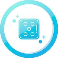 Dice five Solid Blue Gradient Icon vector