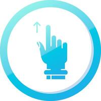 Swipe Up Solid Blue Gradient Icon vector