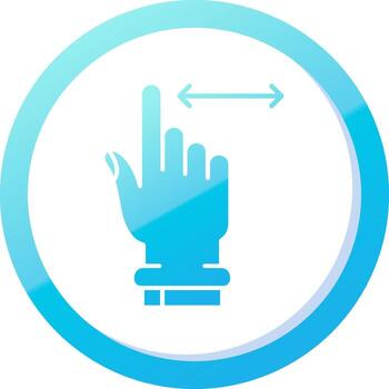 Horizontal Scroll Solid Blue Gradient Icon vector