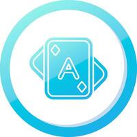 Aces Solid Blue Gradient Icon vector